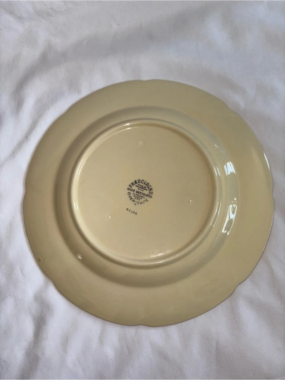Franciscan Apple Dinner Plates Set of 4 Vintage 10.5” Hand Painted USA - As Is